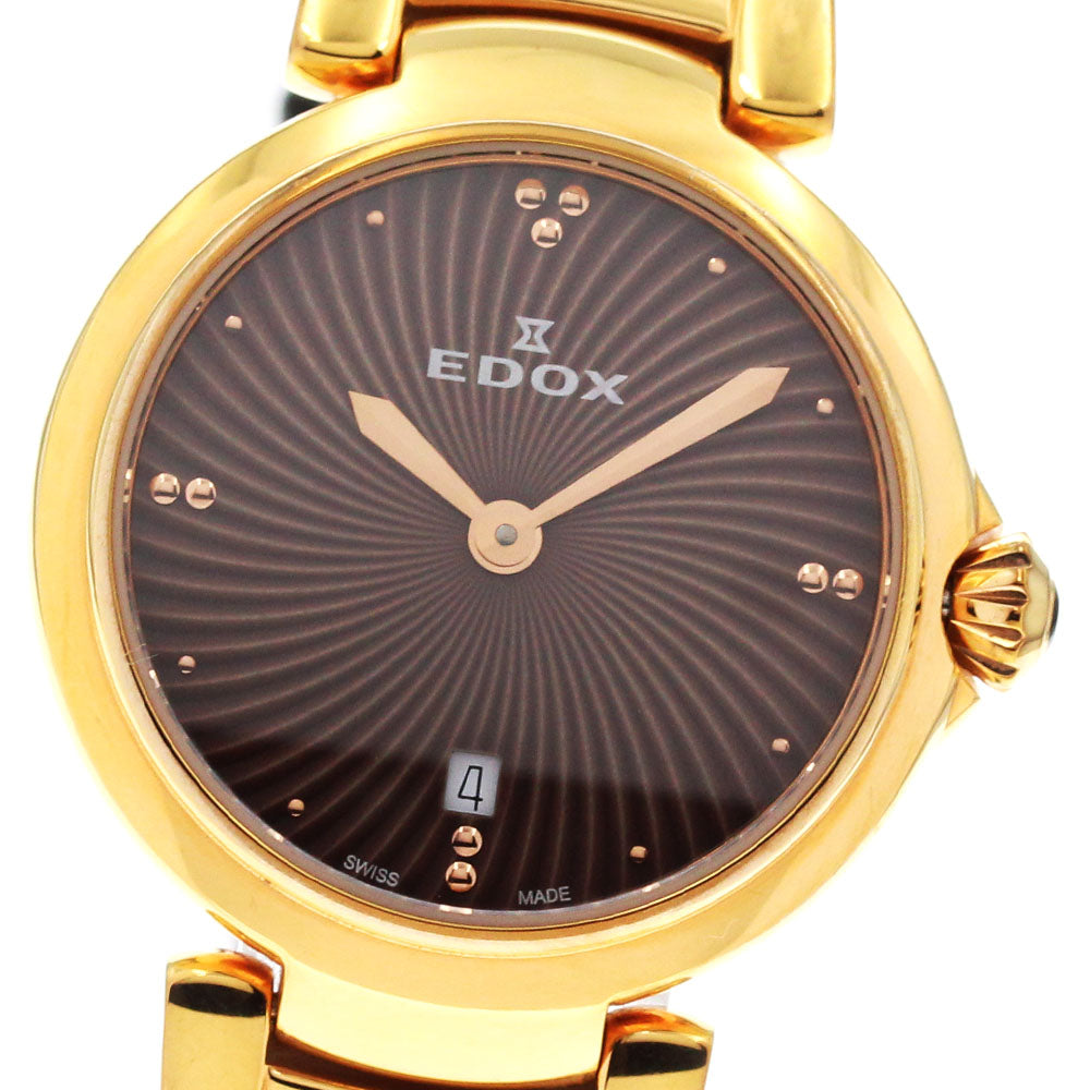 EDOX LaPassion 57002 Date Brown Dial Quartz Ladies Watch_603010