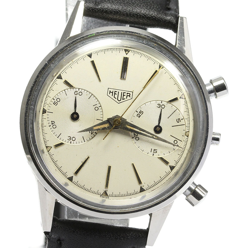 Heuer Chronograph cal.92 Silver Dial Hand Winding Men's Watch_605444