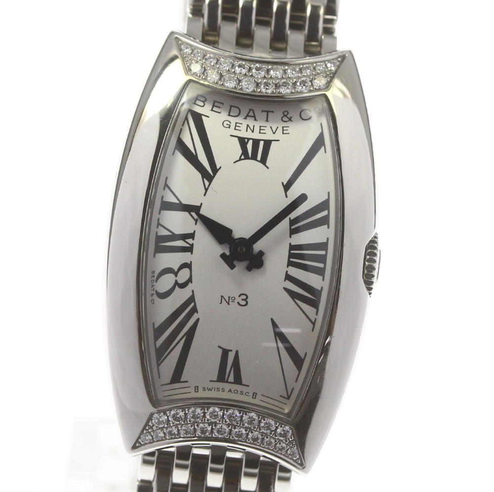 BEDAT&Co No.3 diamond bezel 384 Silver Dial Quartz Ladies Watch_610585