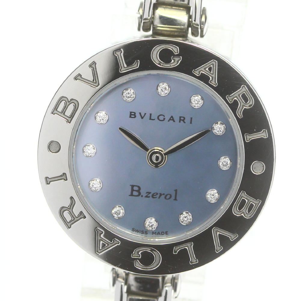 BVLGARI B-zero1 BZ22S 12P Diamond Blue shell Dial Quartz Ladies Watch_612500