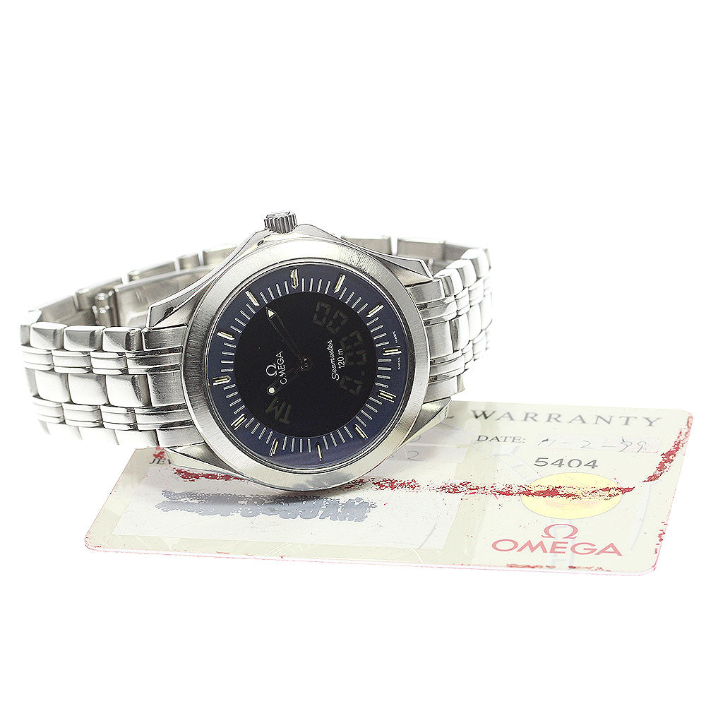 OMEGA Seamaster120 Multi Function 2521.81 Navy Dial Quartz Men's Watch_850338
