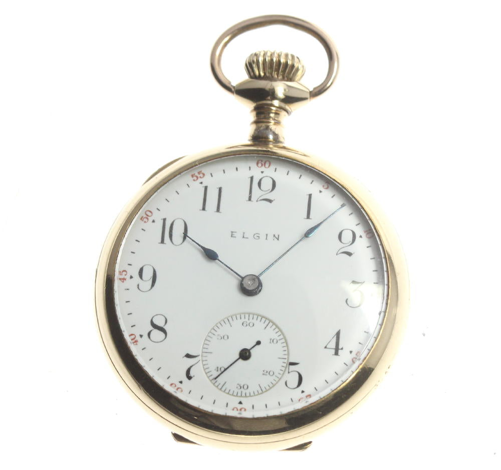 ELGIN white Dial Hand Winding Ladies Pocket watch_615114
