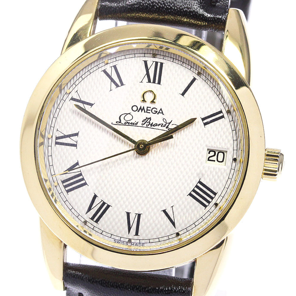 OMEGA Louis Brandt 166.0300 18K Yellow Gold Date  Automatic Men's Watch_621917