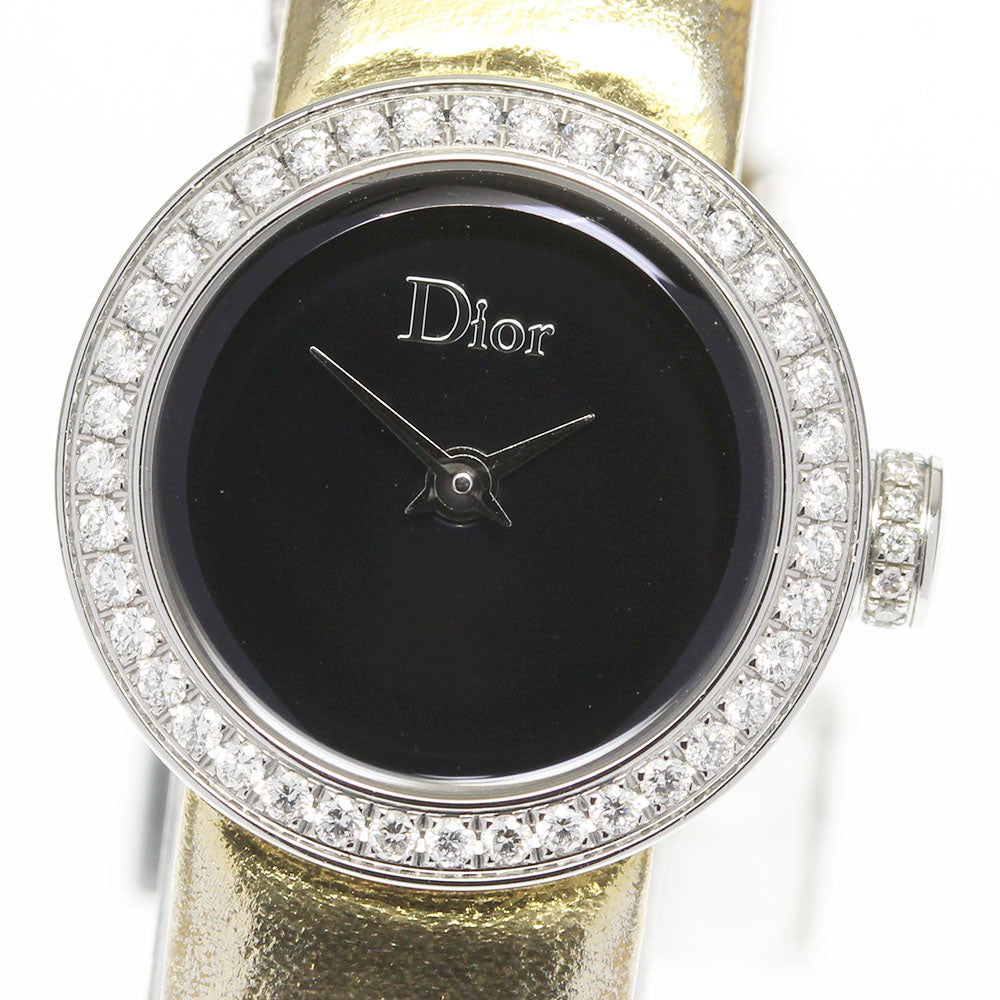 Dior La Mini Dior Dior Diamond Bezel black Dial Quartz Ladies Watch_622212