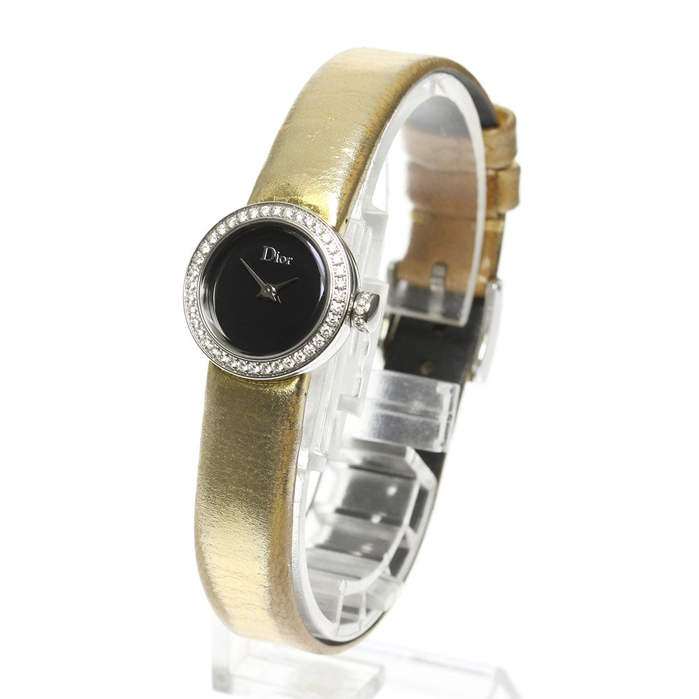 Dior La Mini Dior Dior Diamond Bezel black Dial Quartz Ladies Watch_622212