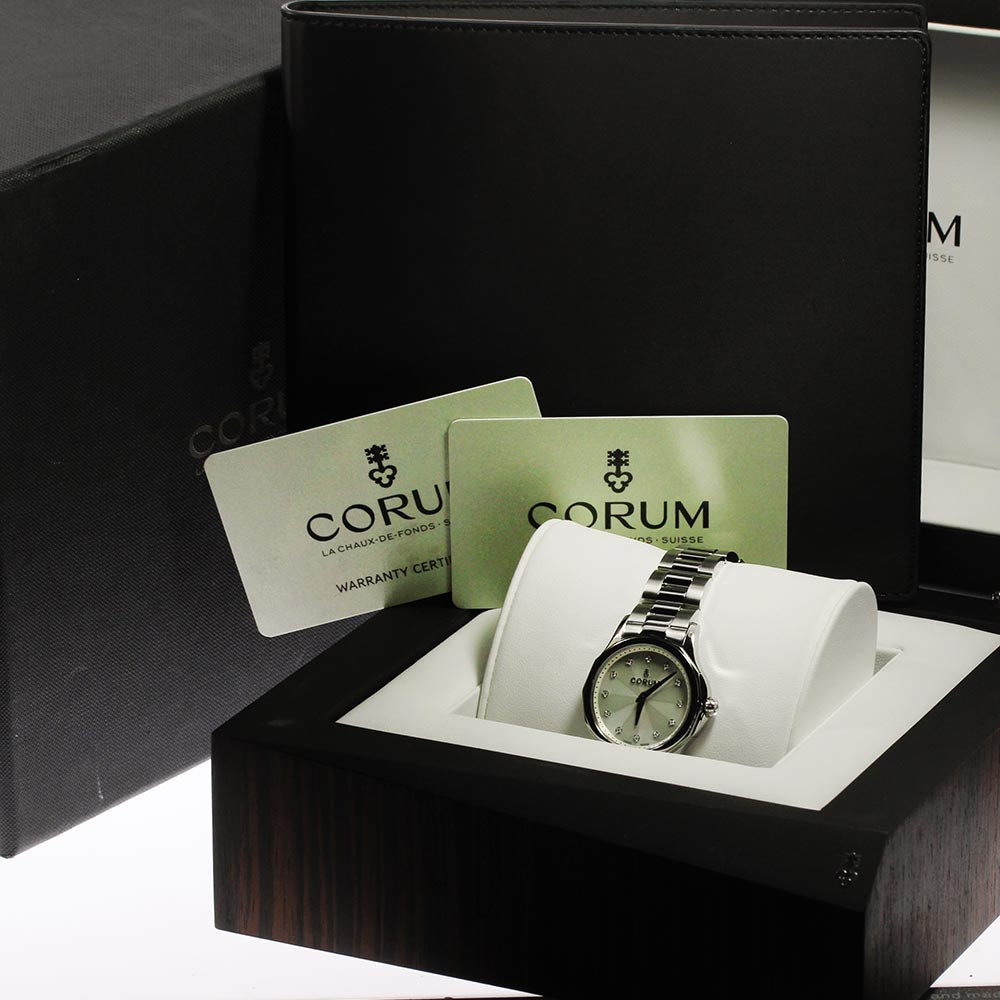 CORUM Admiral's Cup Legend 020.100.20/V200 PN09 12P diamond White shell Dial Quartz Ladies Watch_628965