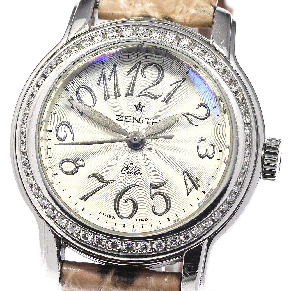 ZENITH Baby star 16.1220.67 Diamond Bezel Silver Dial Automatic Ladies Watch_636645