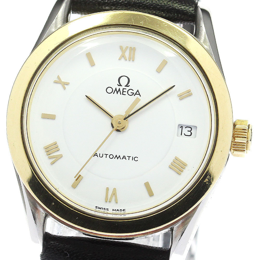 OMEGA Classic YG bezel white Dial Automatic Ladies Watch_636664