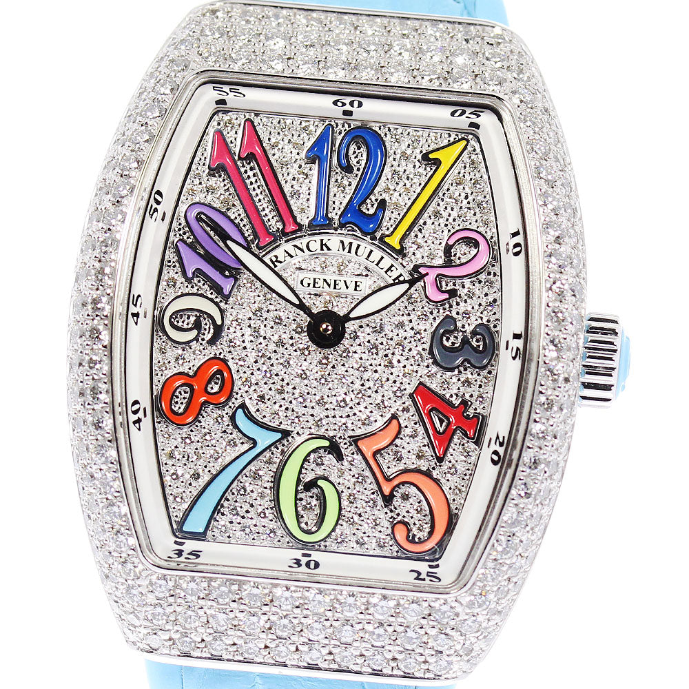 FRANCK MULLER vanguard color dream V29QZDCD Full face diamond Silver Dial Quartz Ladies Watch_636931