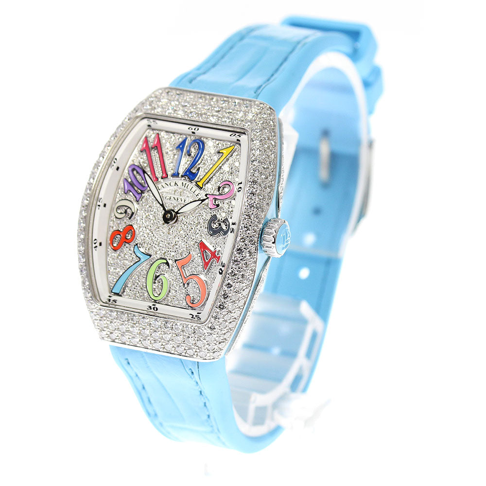 FRANCK MULLER vanguard color dream V29QZDCD Full face diamond Silver Dial Quartz Ladies Watch_636931