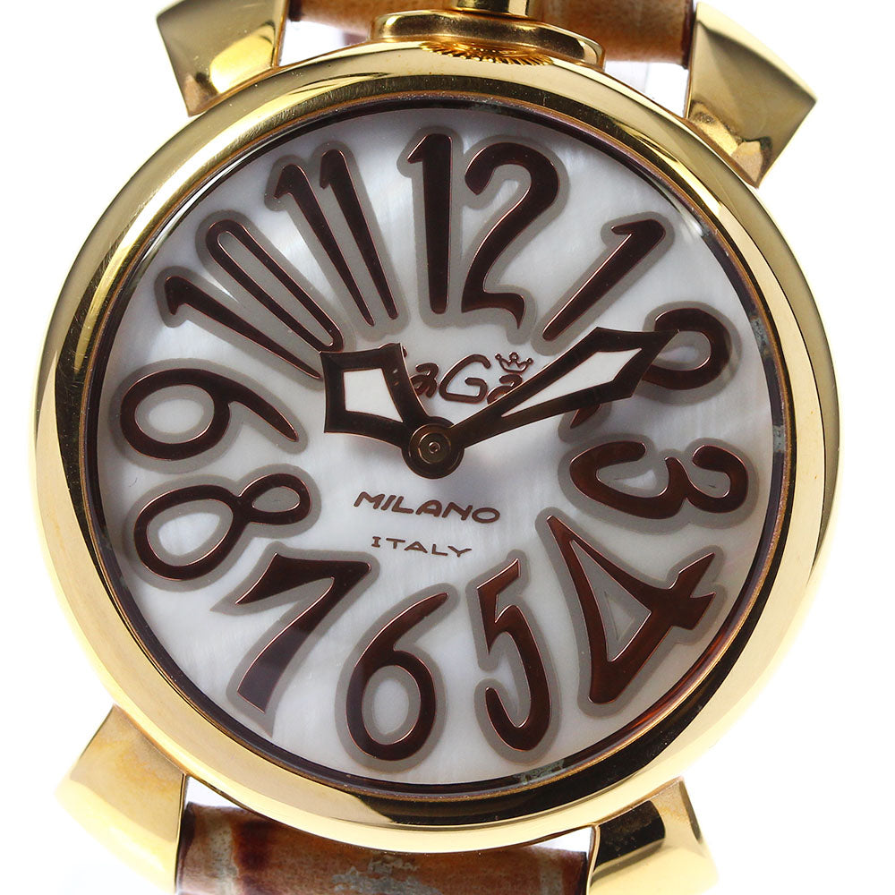 GaGa MILANO Manuale40 5021.2 shell White shell Dial Quartz Ladies Watch_637939