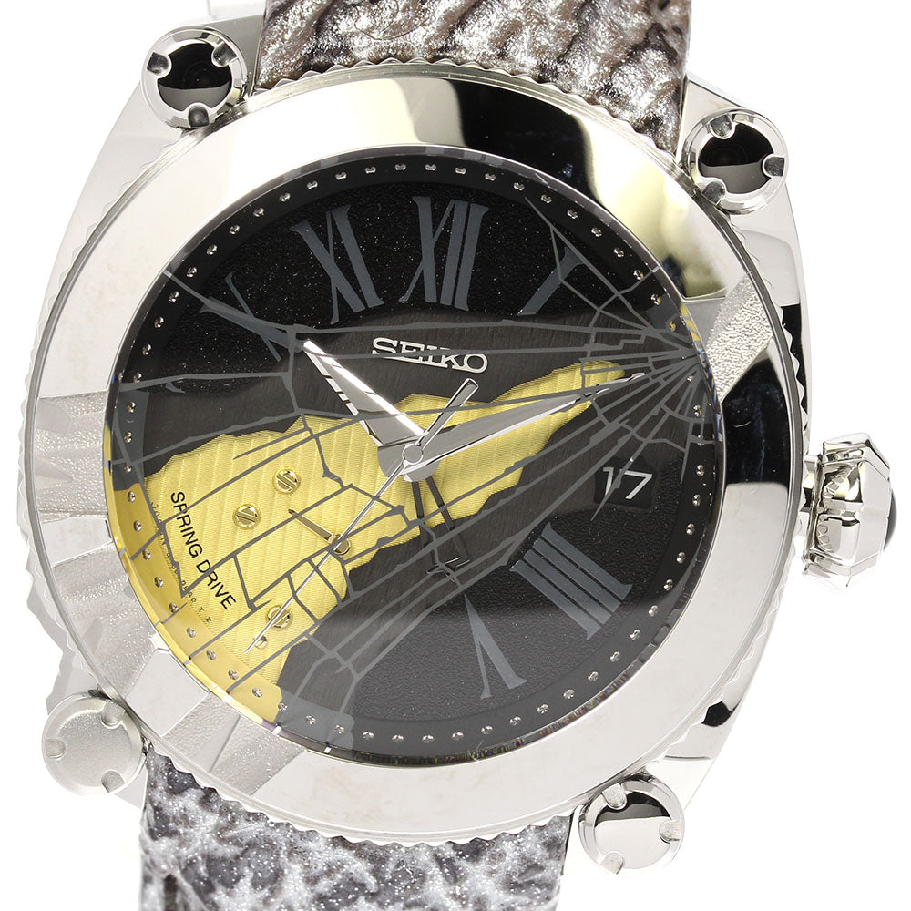 SEIKO Galante SBLA103 5R66-0BH0 GMT Black / gold Dial Spring drive Men's_644939