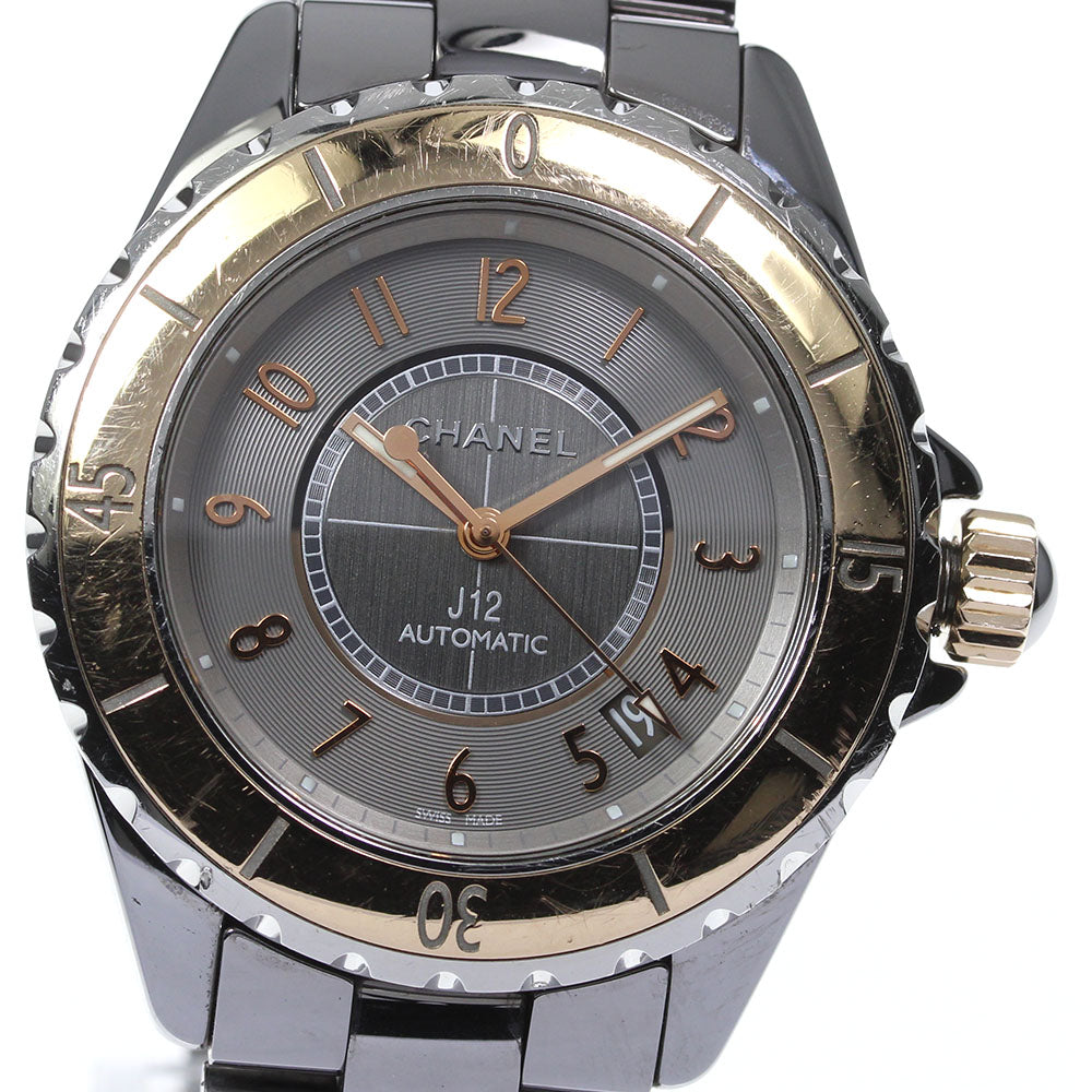 CHANEL J12 Chromatic H4185 Date gray Dial Automatic Men's Watch_647929