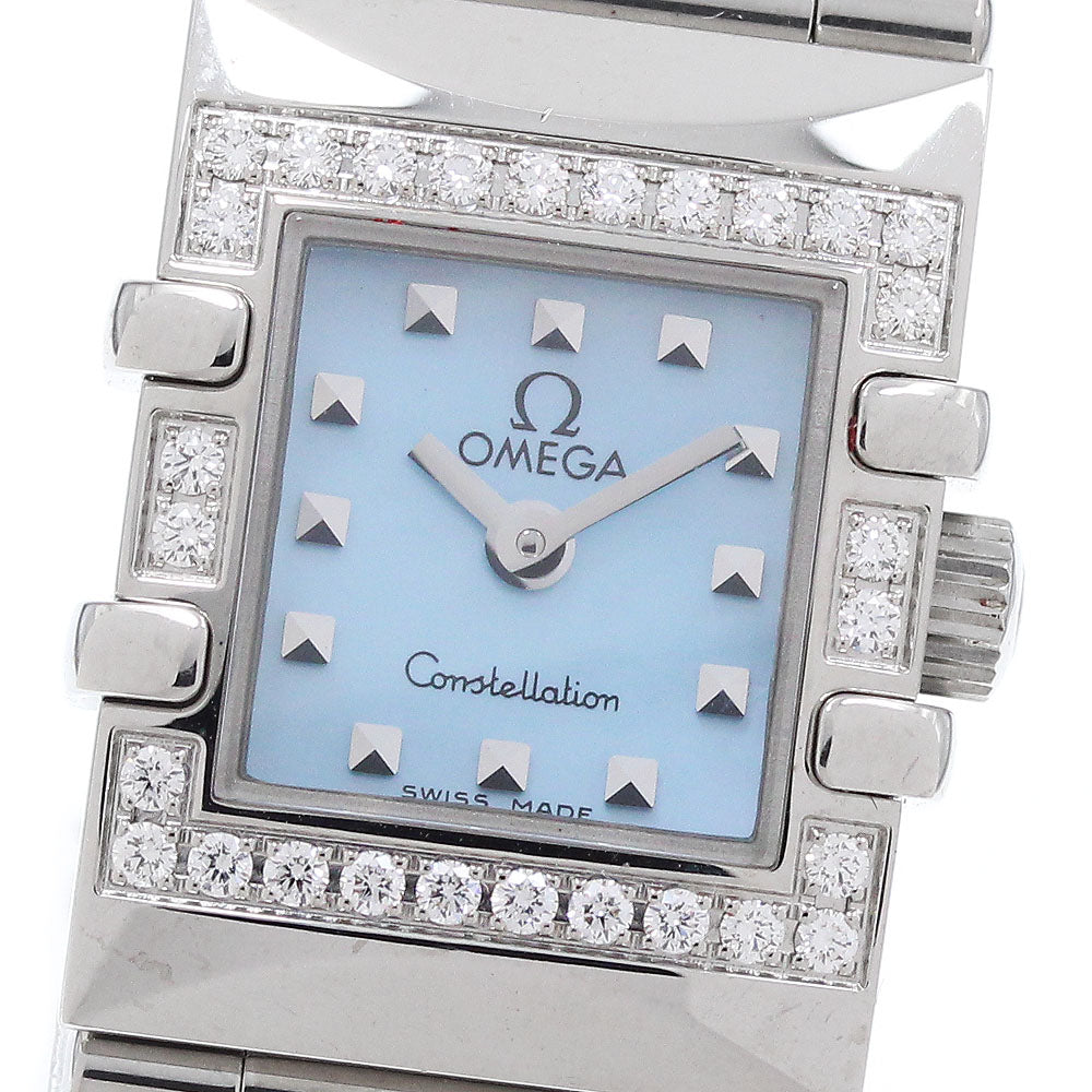 OMEGA Constellation 1537.74 Diamond Bezel Blue shell Dial Quartz Ladies Watch_651828