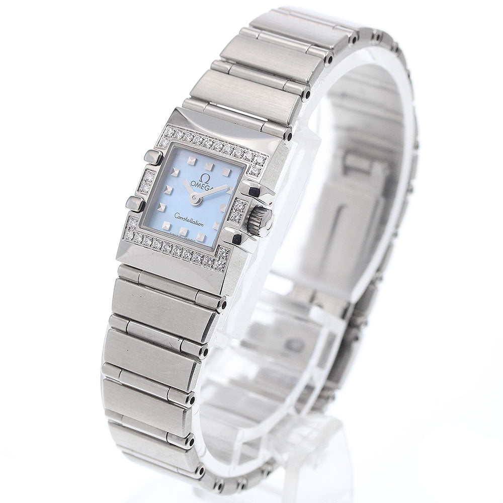 OMEGA Constellation 1537.74 Diamond Bezel Blue shell Dial Quartz Ladies Watch_651828