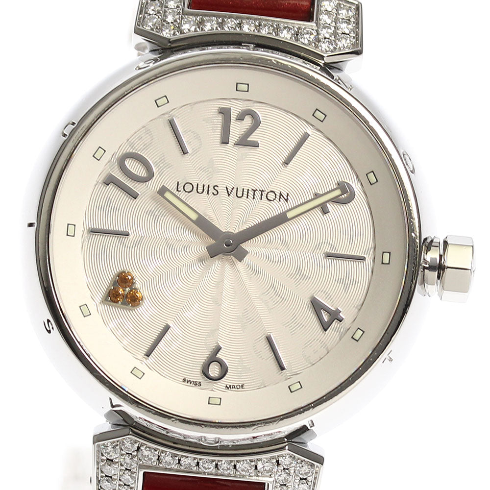 LOUIS VUITTON Tambour Q131R Heart rug diamond Quartz Boy's Watch_655107