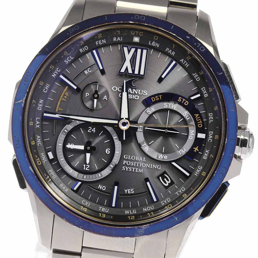CASIO Oceanus GPS 0CW-G1000Eー１AJF Solar Powered Radio Men's Watch_655974