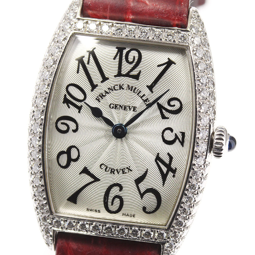 FRANCK MULLER Tonocar Vex 1752QZD Diamond Bezel Silver Dial Quartz Ladies_656713