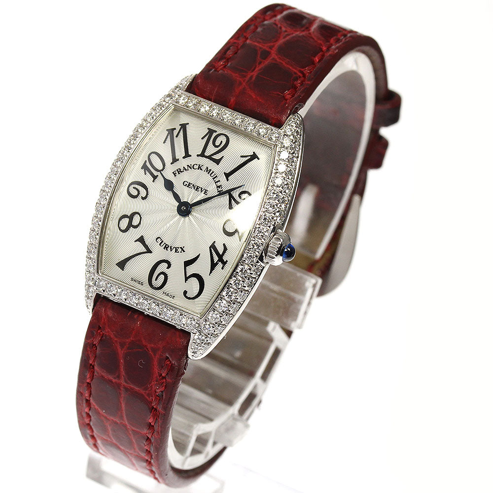 FRANCK MULLER Tonocar Vex 1752QZD Diamond Bezel Silver Dial Quartz Ladies_656713