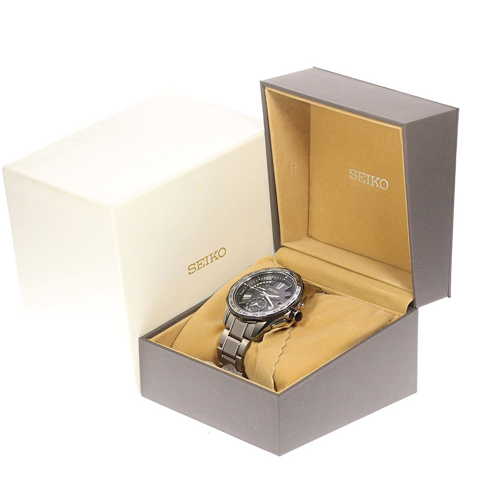 SEIKO Brights SAGA185/8B54-0BG0 Date black Dial Solar Powered Radio Men's_662197