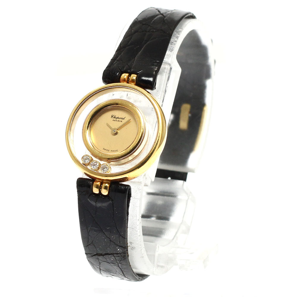 Chopard Happy diamond 20/4801 K18YG 3P diamond gold Dial Quartz Ladies Watch_666611