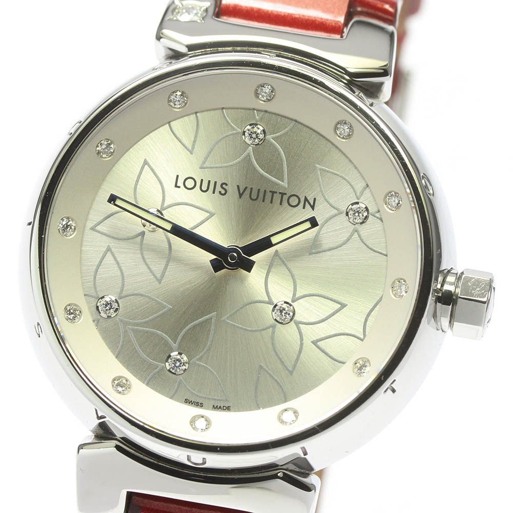 LOUIS VUITTON Tambour Lovely Diamonds Q131F 18P diamond Quartz Ladies _668272