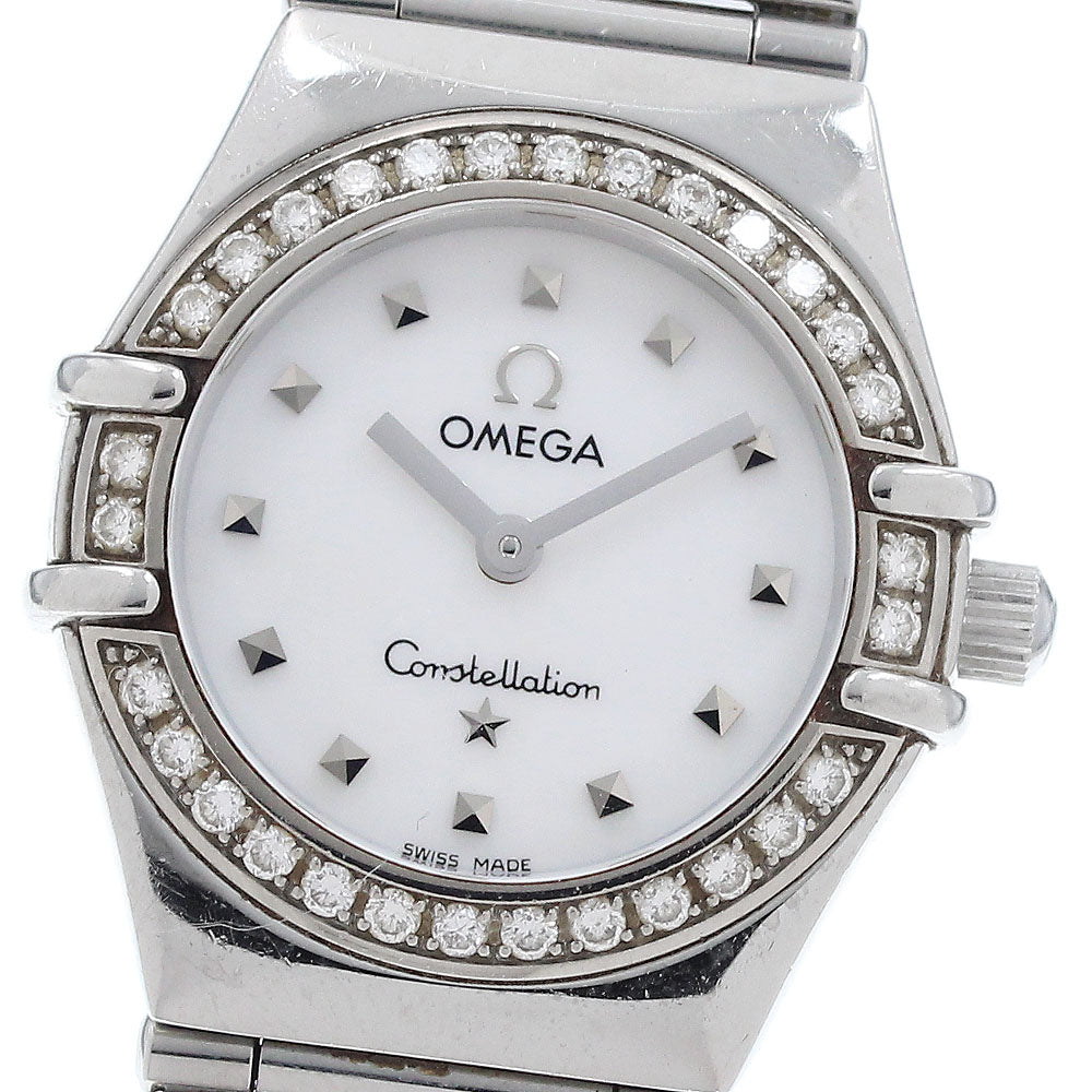 OMEGA Constellation 1465.71 Diamond Bezel White shell Dial Quartz Ladies Watch_668531
