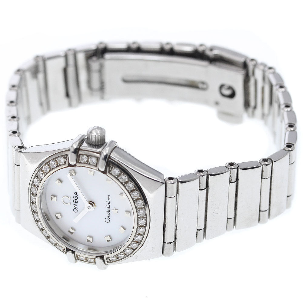 OMEGA Constellation 1465.71 Diamond Bezel White shell Dial Quartz Ladies Watch_668531
