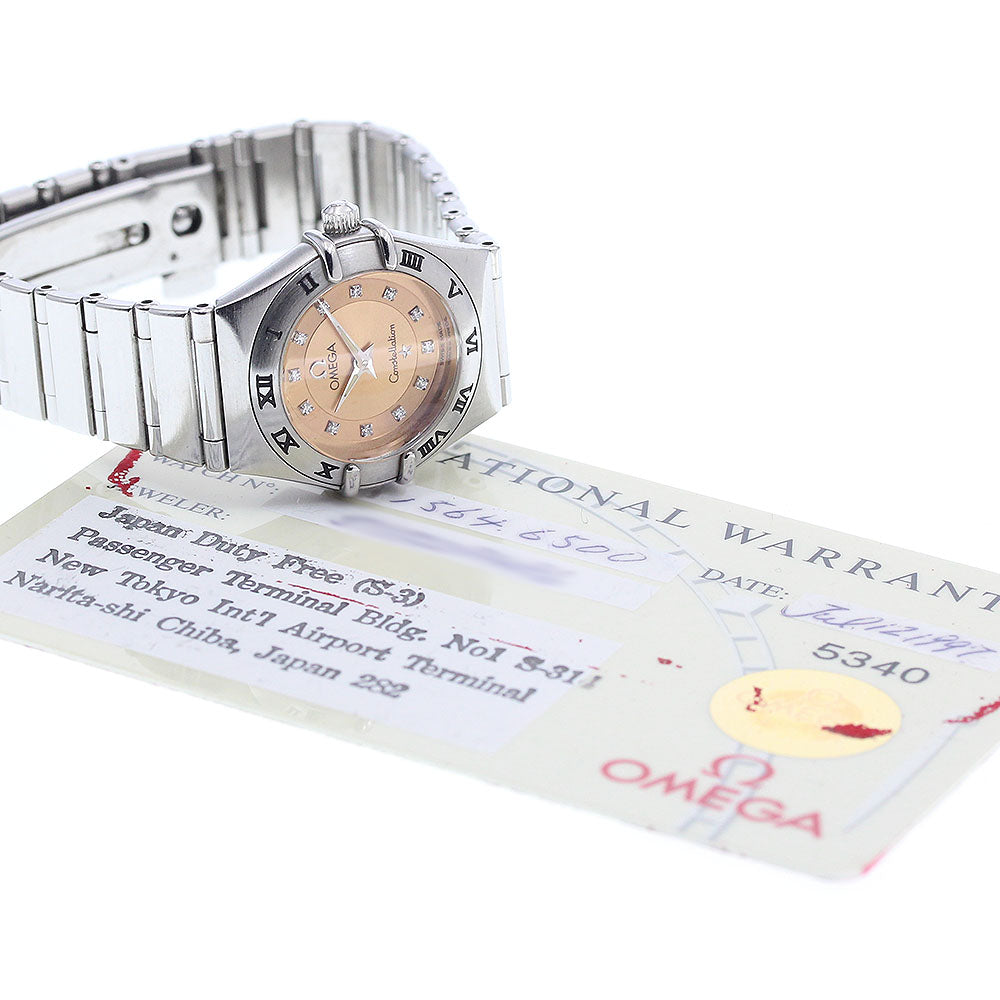 OMEGA Constellation Cindy Crawford 1564.65 12P diamond Quartz Ladies_668656