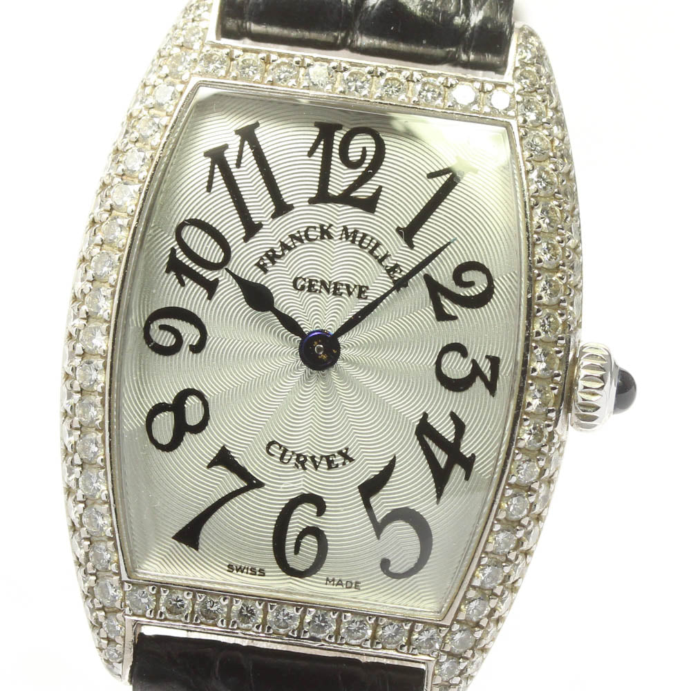 FRANCK MULLER Tonocar Vex 1752QZD K18WG Diamond Bezel Quartz Ladies Watch_669069