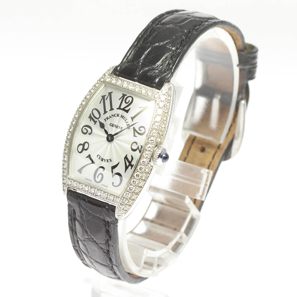 FRANCK MULLER Tonocar Vex 1752QZD K18WG Diamond Bezel Quartz Ladies Watch_669069
