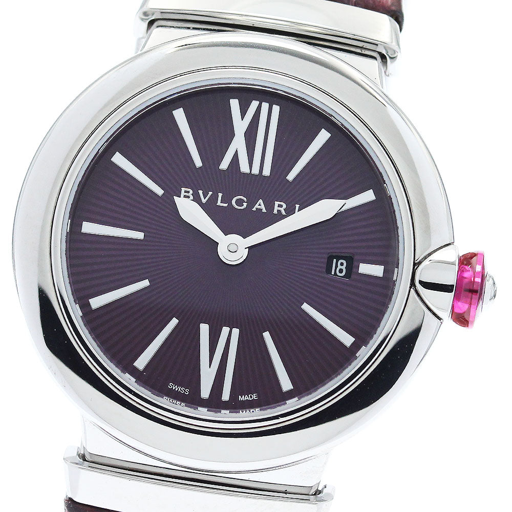 BVLGARI Le chair LU28S Date Bordeaux Dial Quartz Ladies Watch_669982