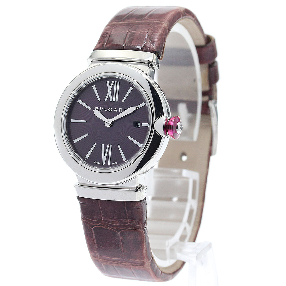 BVLGARI Le chair LU28S Date Bordeaux Dial Quartz Ladies Watch_669982