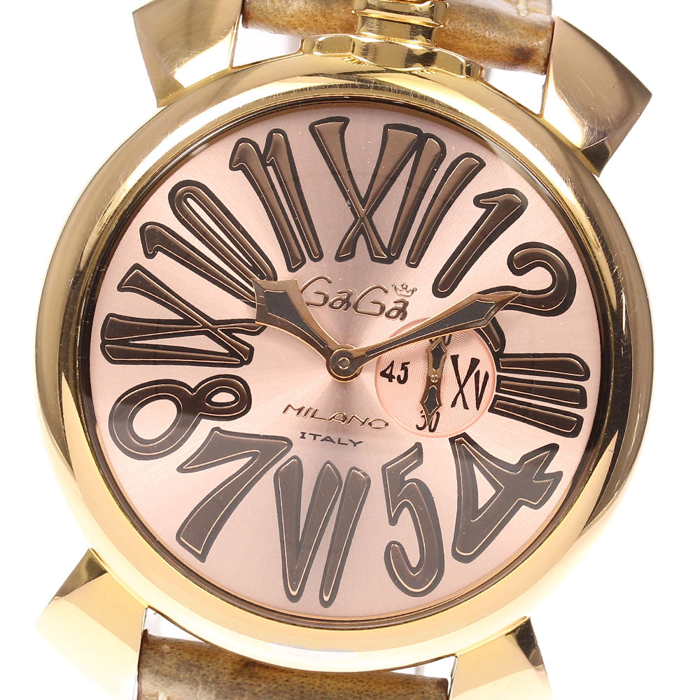 GaGa MILANO Manuale Slim 46 5085.2 Small seconds pink Dial Quartz Men's_670325