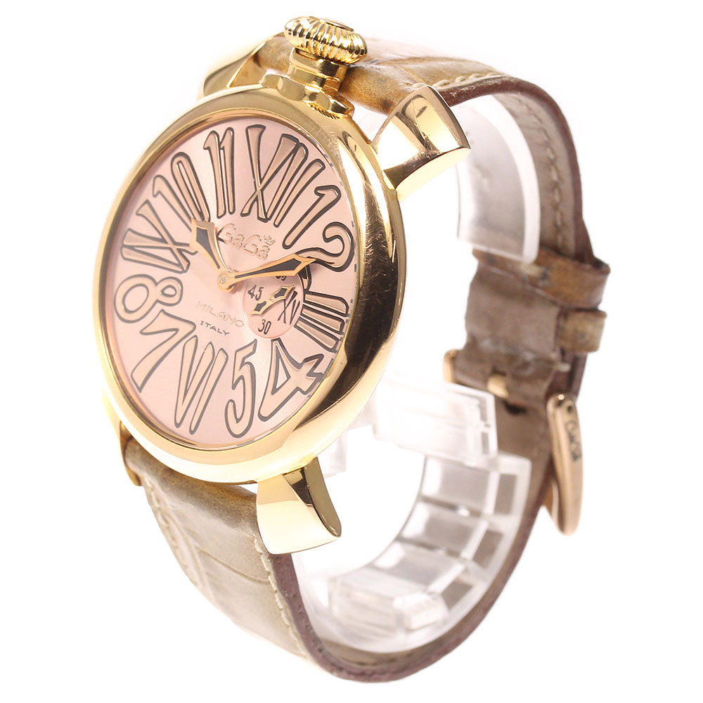 GaGa MILANO Manuale Slim 46 5085.2 Small seconds pink Dial Quartz Men's_670325