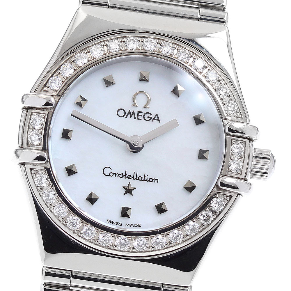 OMEGA Constellation 1465.71 Diamond Bezel White shell Dial Quartz Ladies Watch_671752