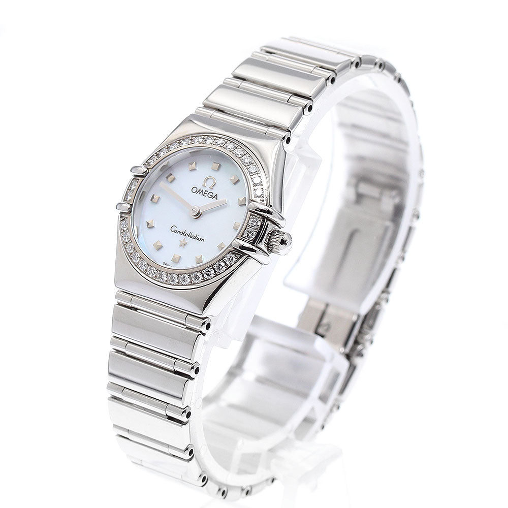 OMEGA Constellation 1465.71 Diamond Bezel White shell Dial Quartz Ladies Watch_671752