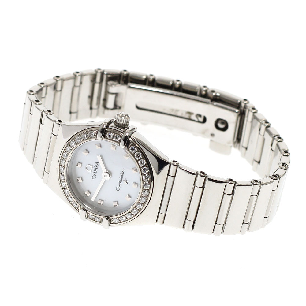 OMEGA Constellation 1465.71 Diamond Bezel White shell Dial Quartz Ladies Watch_675025