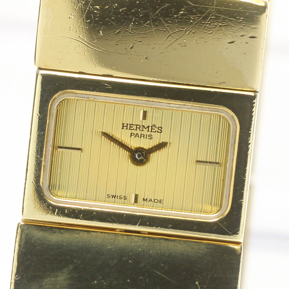 HERMES Location LO1.201 cloisonne gold Dial Quartz Ladies Watch_675770