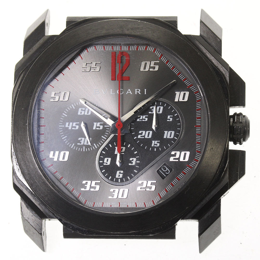 BVLGARI Octo Veloccesimo Chrono BG041SCH date head only gray Dial Automatic Men's Watch_677194