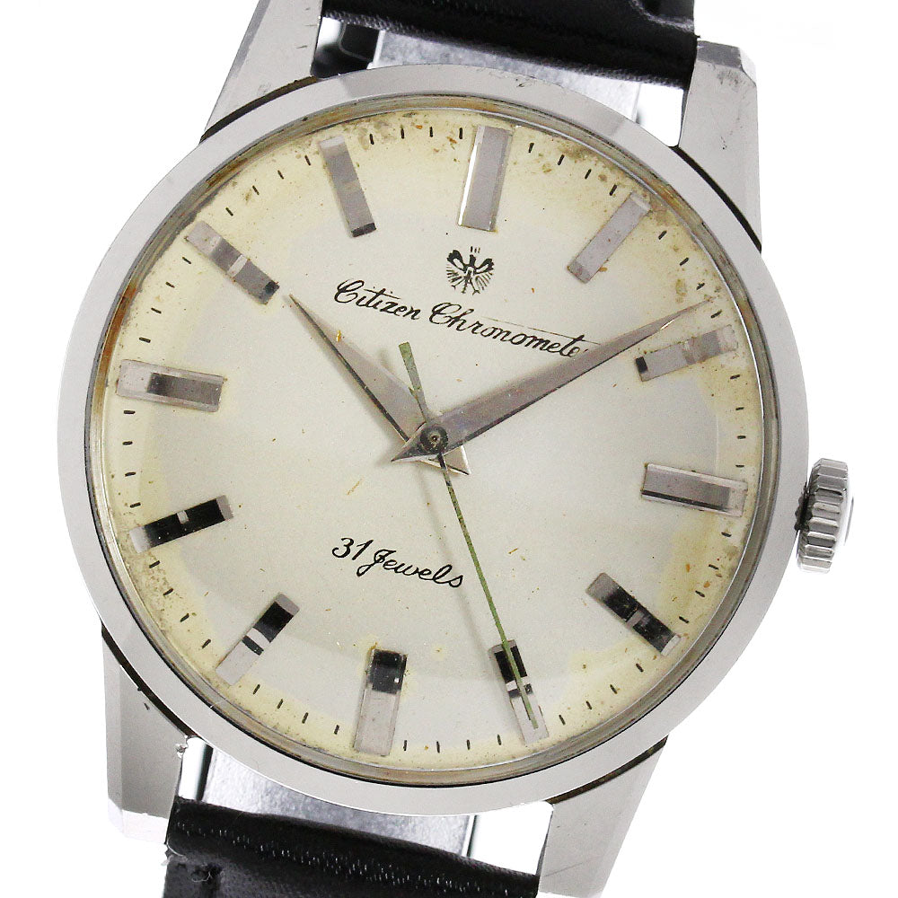 CITIZEN Chronometer CR1507051 vintage Silver Dial Hand Winding Men's_678500