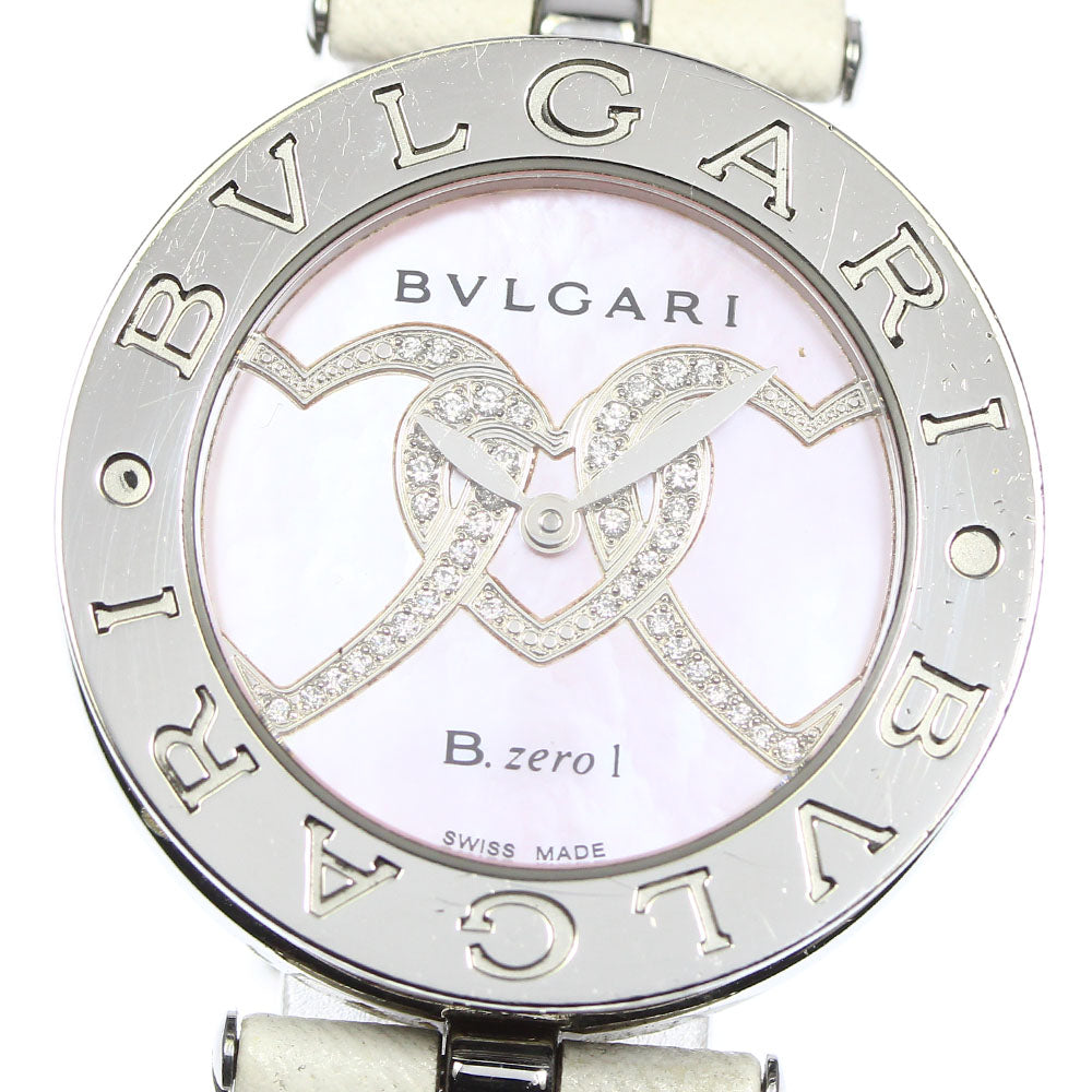 BVLGARI B-ZERO1 BZ30S Diamond Heart Pink shell Dial Quartz Ladies Watch_680054