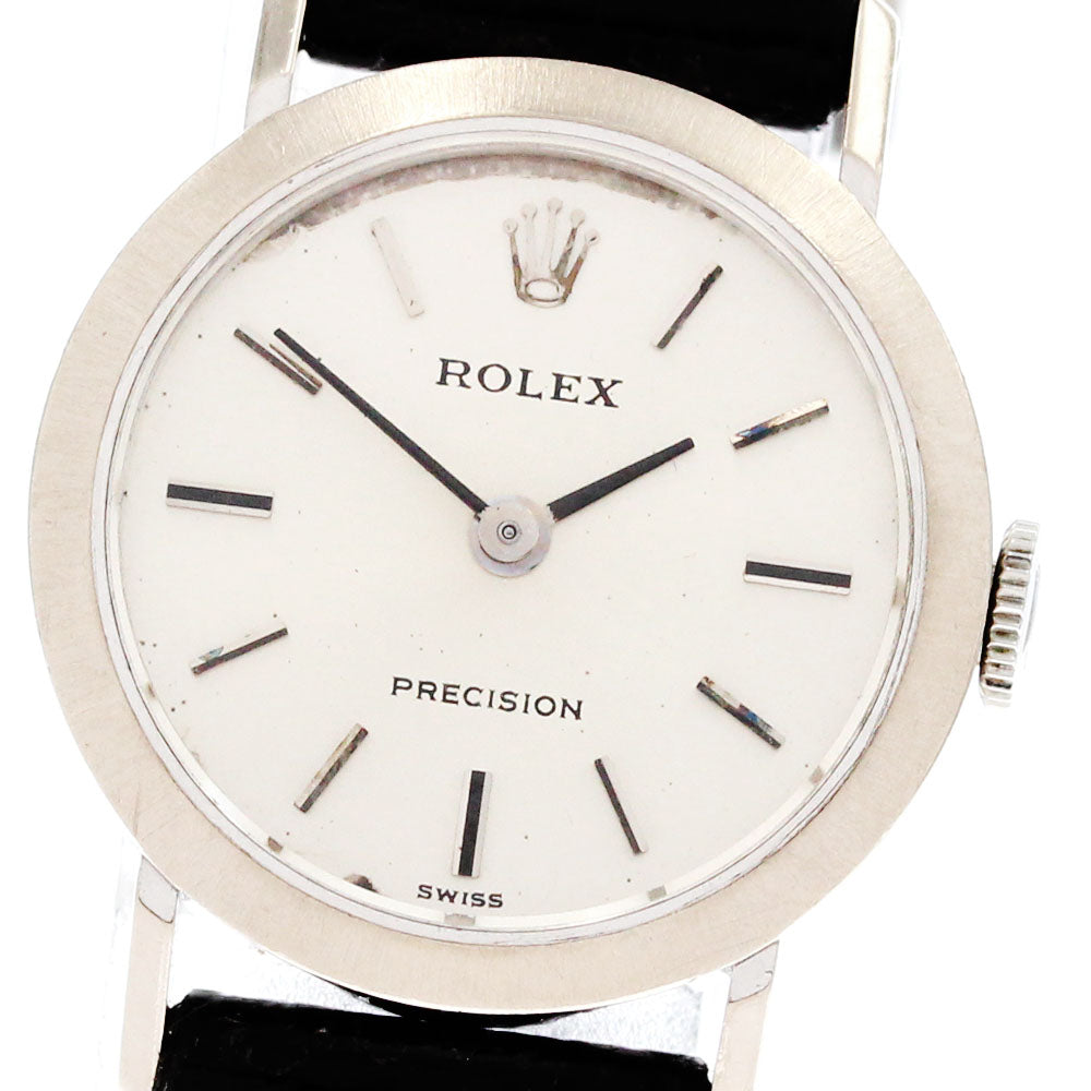 ROLEX Precision K18 Cal.1400 Silver Dial Hand Winding Ladies Watch_868357