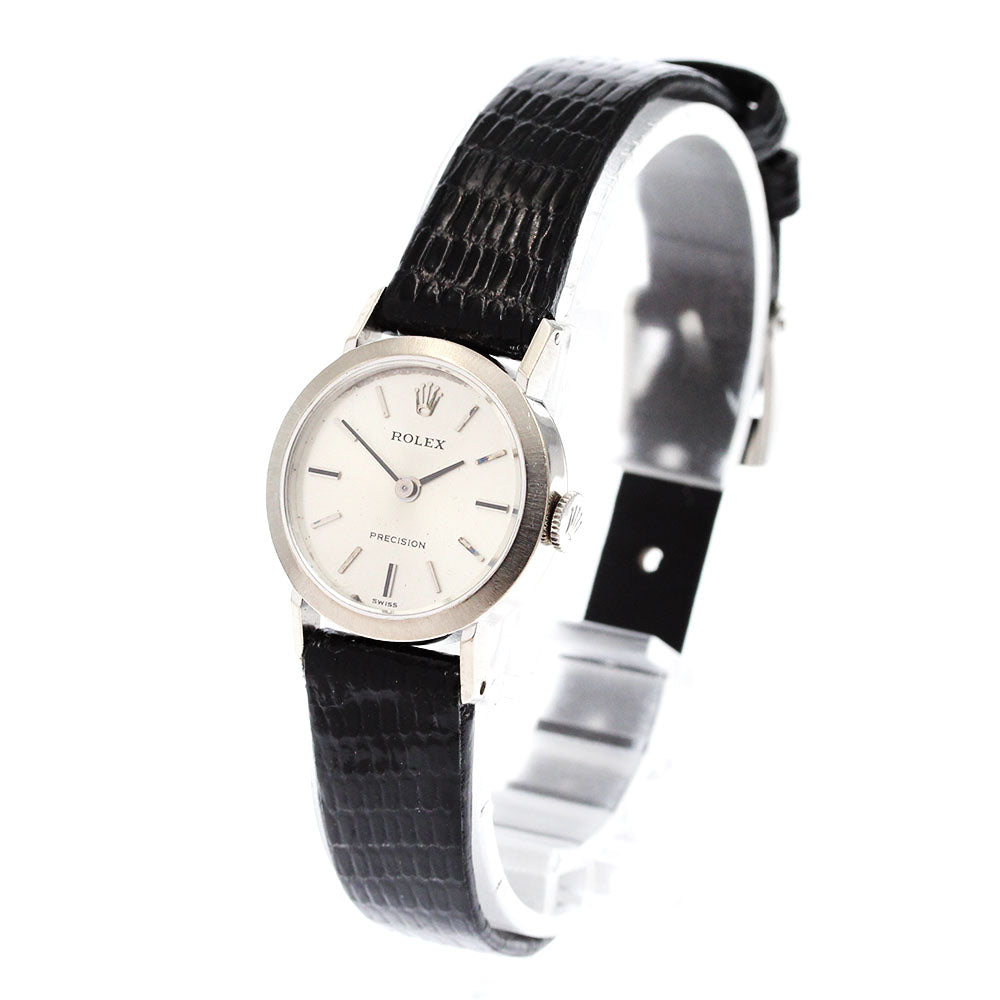 ROLEX Precision K18 Cal.1400 Silver Dial Hand Winding Ladies Watch_868357