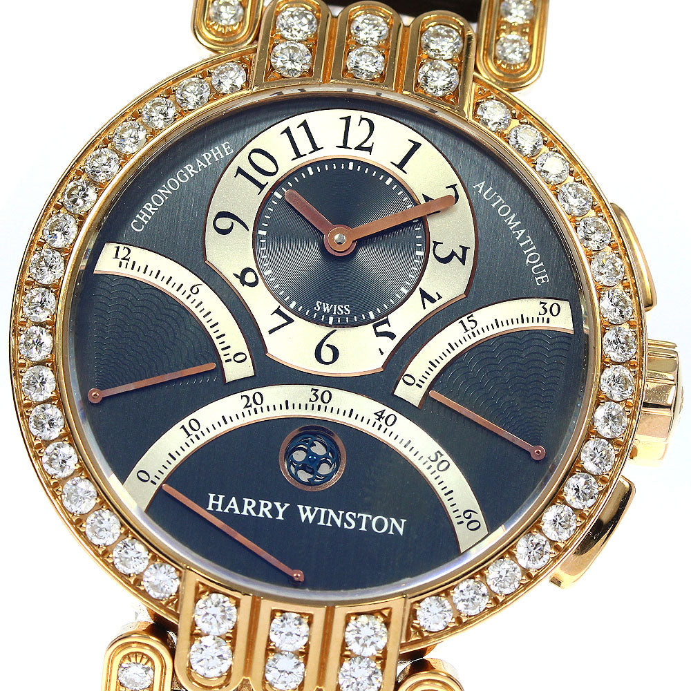 HARRY WINSTON Premiere 200-MCRA39R Eccentric Time Zone Tri-Retro Chronograph gray Dial Automatic Men's Watch_683803
