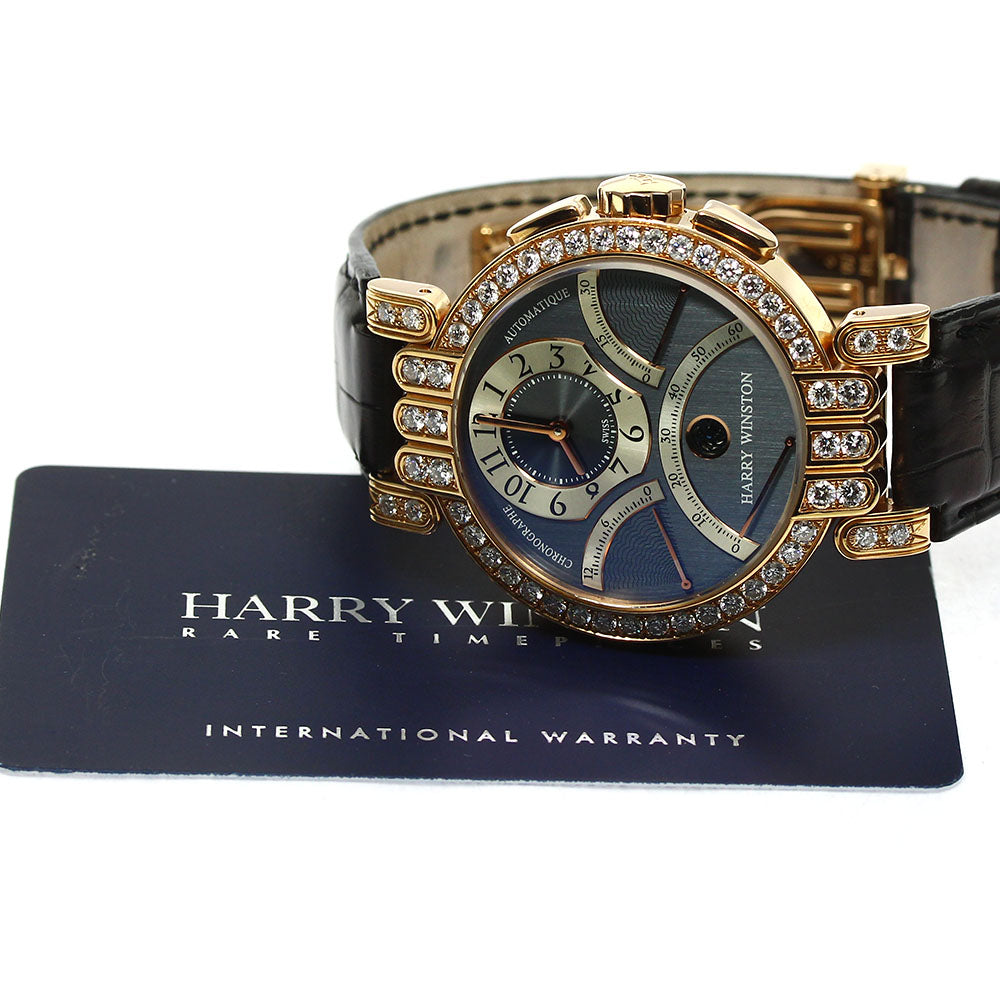 HARRY WINSTON Premiere 200-MCRA39R Eccentric Time Zone Tri-Retro Chronograph gray Dial Automatic Men's Watch_683803