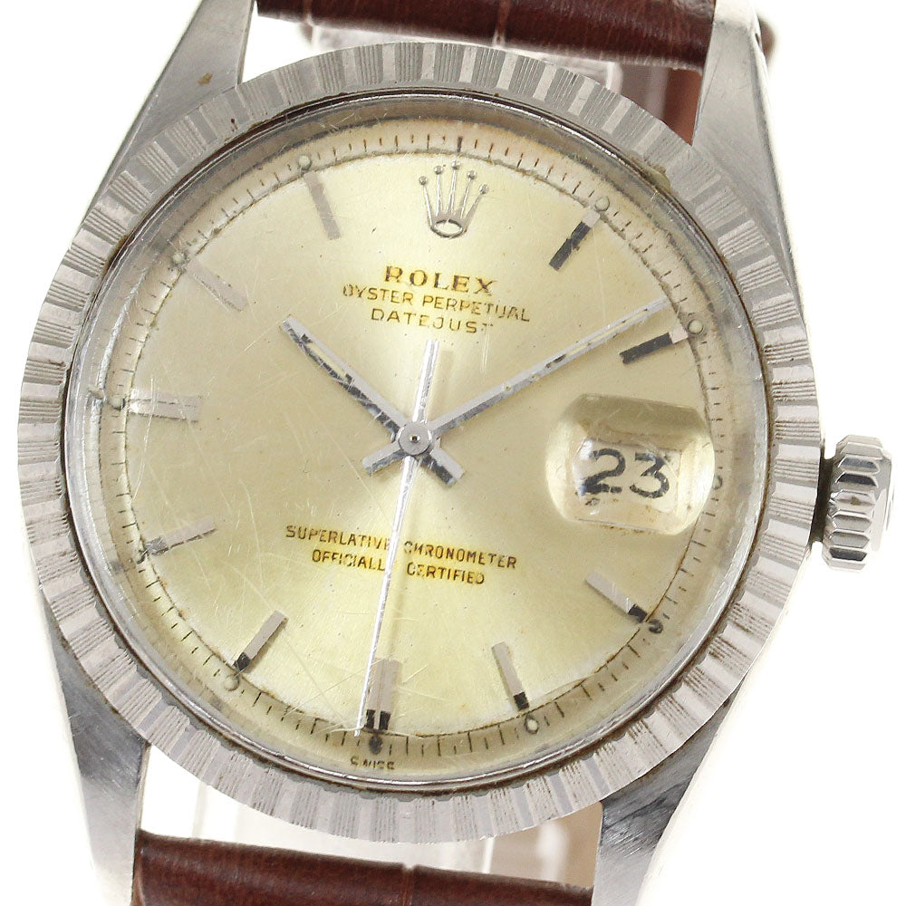ROLEX DATEJUST 1601 cal.1560 Silver Dial Automatic Men's Watch_692079