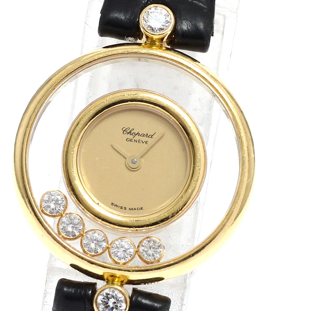 Chopard Happy diamond 20/3929 K18YG 5P diamond gold Dial Quartz Ladies Watch_692657