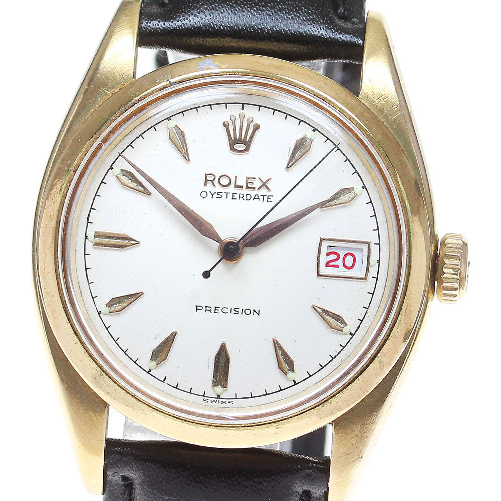 ROLEX Oyster Date Precision ref.6494 Cal.1210 Redundant Dial Silver Dial Hand Winding Men's Watch_695092