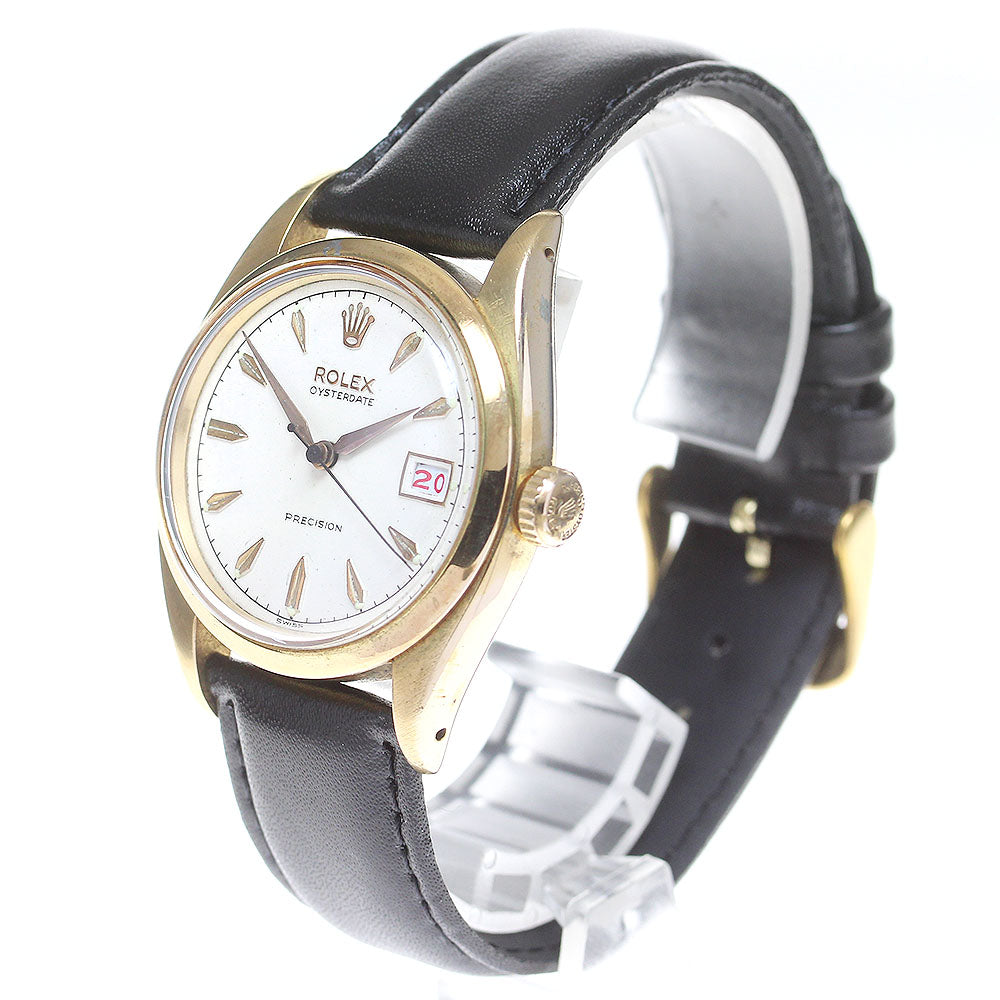 ROLEX Oyster Date Precision ref.6494 Cal.1210 Redundant Dial Silver Dial Hand Winding Men's Watch_695092